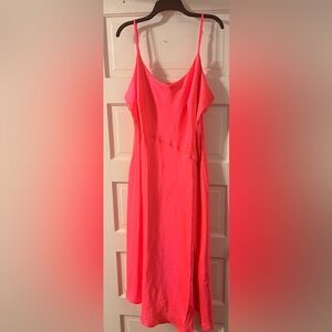 A New Day Vibrant Pink Asymmetrical Dress